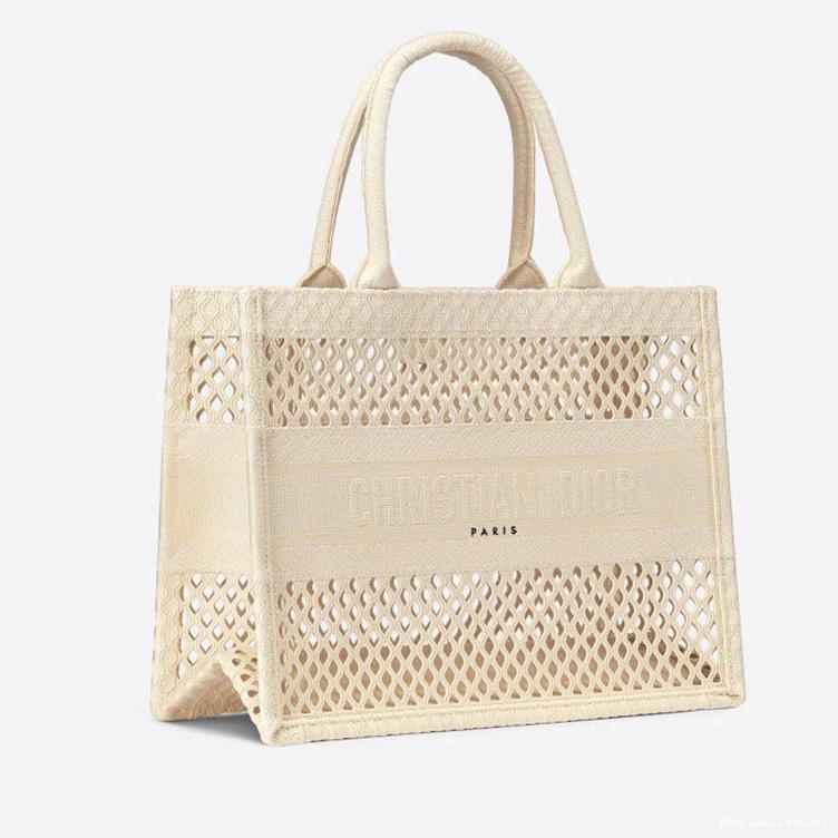 Cheap Dior Motif Canvas Tote Mesh Book Beige 0809 Luxury